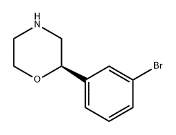 Morpholine, 2-(3-bromophenyl)-, (2R)- Structural