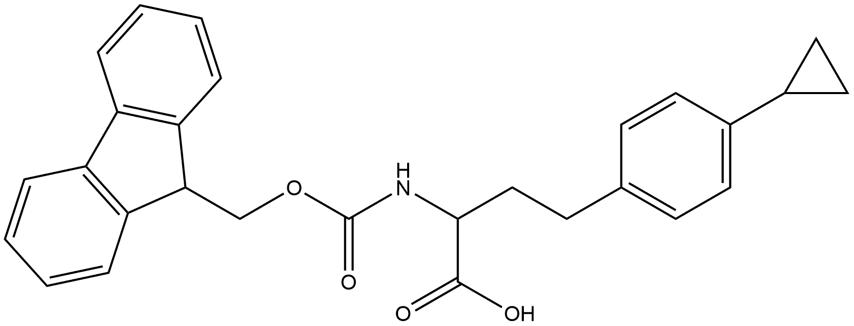 N-Fmoc-4-cyclopropyl-DL-homophenylalanine Structural