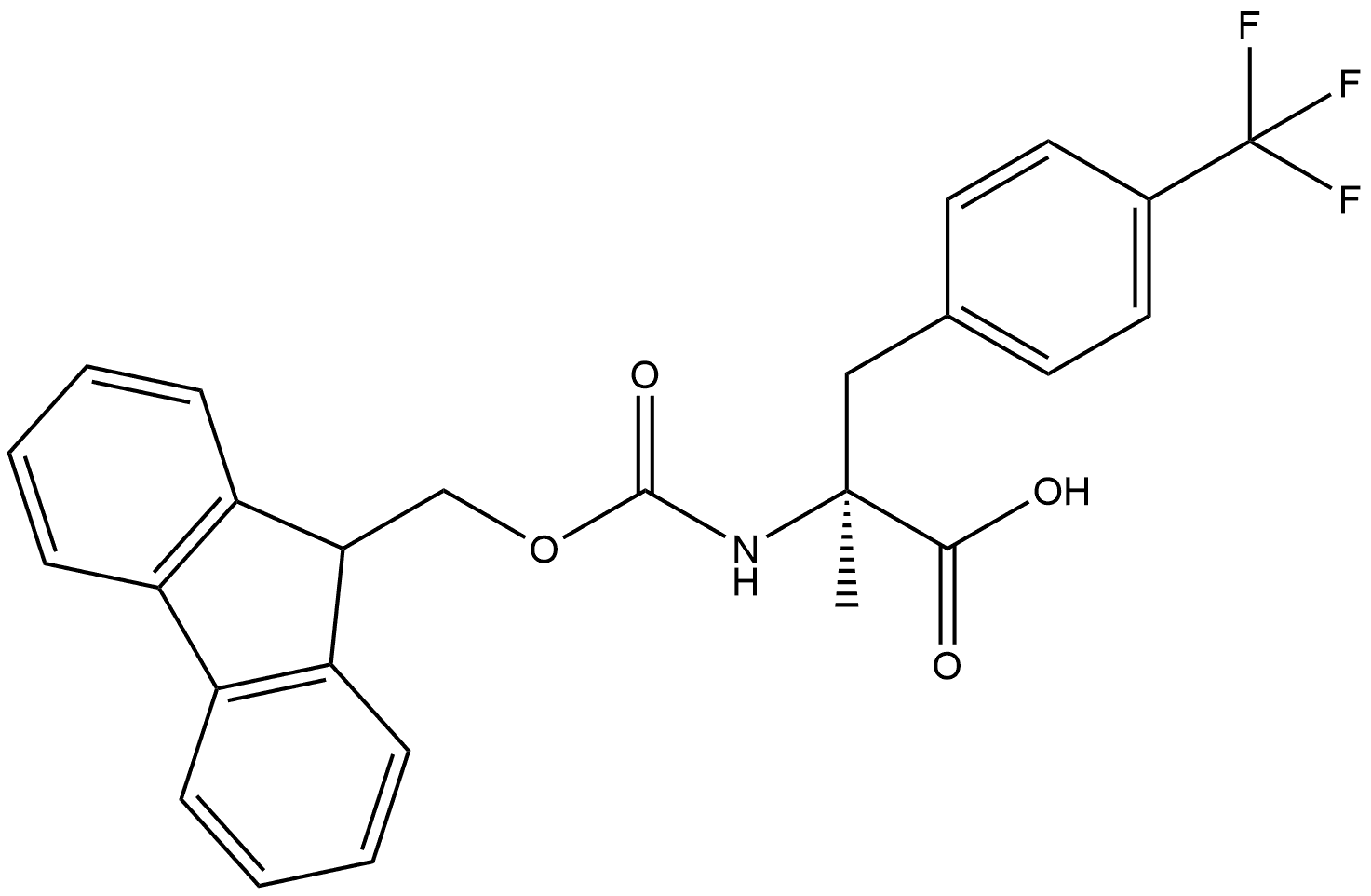 Phenylalanine, N-[(9H-fluoren-9-ylmethoxy)carbonyl]-α-methyl-4-(trifluoromethyl)- Structural
