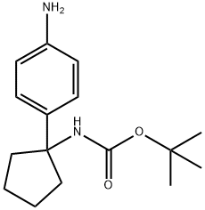tert-Butyl (1-(4-aminophenyl)cyclopentyl)carbamate Structural