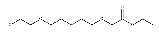 Acetic acid, 2-[[5-(2-hydroxyethoxy)pentyl]oxy]-, ethyl ester Structural