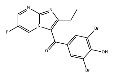 Methanone, (3,5-dibromo-4-hydroxyphenyl)(2-ethyl-6-fluoroimidazo[1,2-a]pyrimidin-3-yl)- Structural