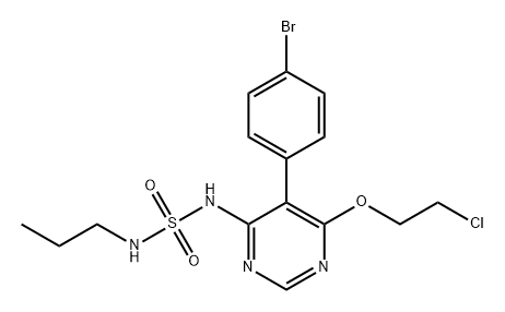 Sulfamide, N-[5-(4-bromophenyl)-6-(2-chloroethoxy)-4-pyrimidinyl]-N'-propyl- Structural