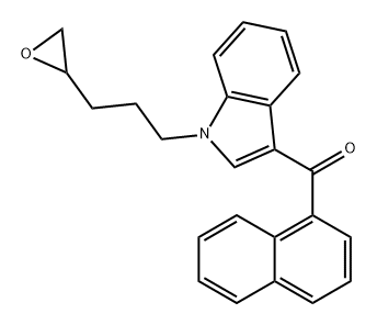 Methanone, 1-naphthalenyl[1-[3-(2-oxiranyl)propyl]-1H-indol-3-yl]- Structural
