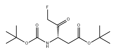 Pentanoic acid, 3-[[(1,1-dimethylethoxy)carbonyl]amino]-5-fluoro-4-oxo-, 1,1-dimethylethyl ester, (3S)- Structural