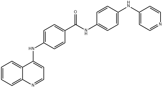Benzamide, N-[4-(4-pyridinylamino)phenyl]-4-(4-quinolinylamino)- Structural