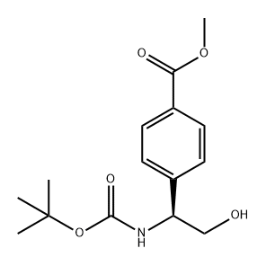 Benzoic acid, 4-[(1S)-1-[[(1,1-dimethylethoxy)carbonyl]amino]-2-hydroxyethyl]-, methyl ester Structural