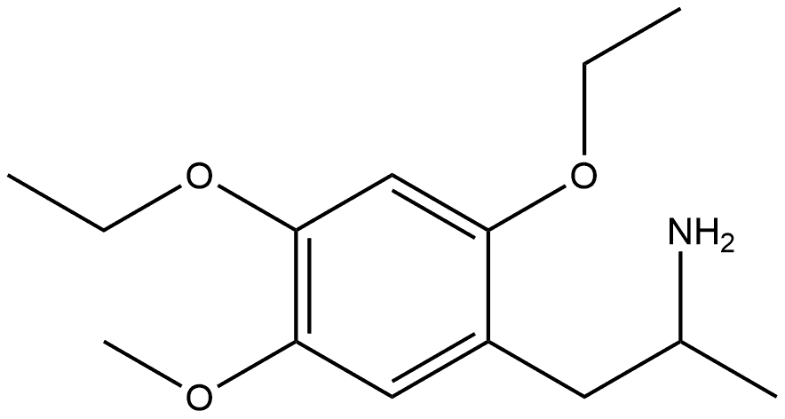 Benzeneethanamine, 2,4-diethoxy-5-methoxy-α-methyl- Structural