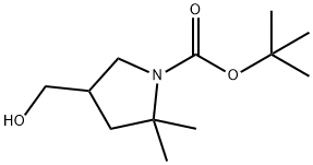 tert-butyl 4-(hydroxymethyl)-2,2-dimethylpyrrolidine-1-carb oxylate Structural