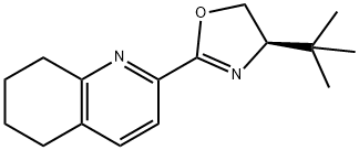 Quinoline, 2-[(4R)-4-(1,1-dimethylethyl)-4,5-dihydro-2-oxazolyl]-5,6,7,8-tetrahydro- Structural