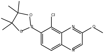 Quinoxaline, 8-chloro-2-methoxy-7-(4,4,5,5-tetramethyl-1,3,2-dioxaborolan-2-yl)- Structural