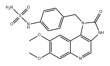 Sulfamide, N-[4-[(2,3-dihydro-7,8-dimethoxy-2-oxo-1H-imidazo[4,5-c]quinolin-1-yl)methyl]phenyl]- Structural