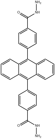 Benzoic acid, 4,4'-(9,10-anthracenediyl)bis-, hydrazide Structural