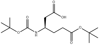 Hexanedioic acid, 3-[[(1,1-dimethylethoxy)carbonyl]amino]-, 6-(1,1-dimethylethyl) ester, (3R)- Structural