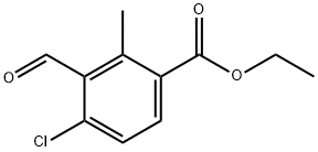 Benzoic acid, 4-chloro-3-formyl-2-methyl-, ethyl ester Structural