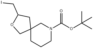 tert-butyl 3-(iodomethyl)-2-oxa-9-azaspiro[4.5]decane-9-carboxylate Structural