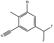 Benzonitrile, 3-bromo-5-(difluoromethyl)-2-methyl- Structural