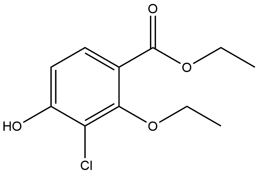 Ethyl 3-chloro-2-ethoxy-4-hydroxybenzoate Structural