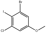 Benzene, 1-bromo-3-chloro-2-iodo-5-methoxy- Structural