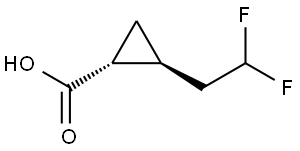 rel-(1R,2S)-2-(2,2-Difluoroethyl)cyclopropanecarboxylic acid Structural