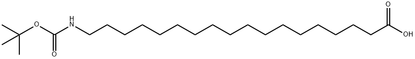 Octadecanoic acid, 18-[[(1,1-dimethylethoxy)carbonyl]amino]- Structural