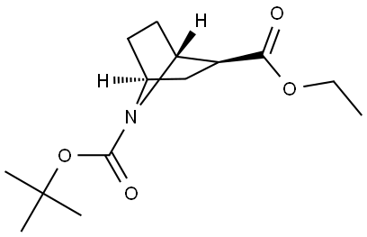 rel-7-(1,1-dimethylethyl)-2-ethyl (1R,2S,4S)-7-azabicyclo[2.2.1]heptane-2,7-dicarboxylic acid Structural