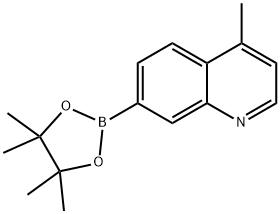 Quinoline, 4-methyl-7-(4,4,5,5-tetramethyl-1,3,2-dioxaborolan-2-yl)- Structural