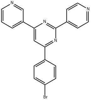 Pyrimidine, 4-(4-bromophenyl)-6-(3-pyridinyl)-2-(4-pyridinyl)- Structural