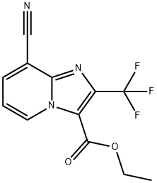 Ethyl 8-cyano-2-(trifluoromethyl)imidazo[1,2-a]pyridine-3-carboxylate Structural