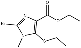 ethyl 2-bromo-5-(ethylsulfanyl)-1-methyl-1H-imidazole-4-carboxylate Structural