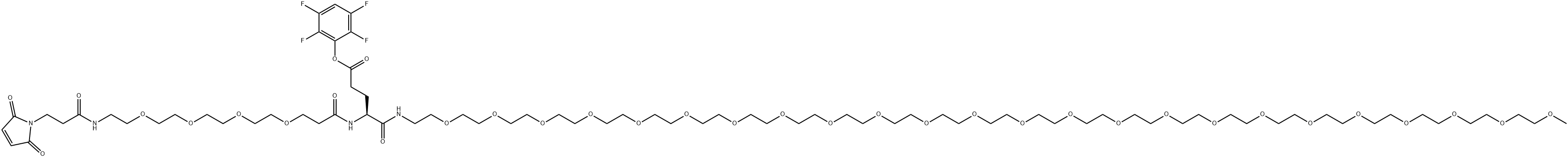 Mal-PEG4-Glu(TFP ester)-NH-m-PEG24 Structural