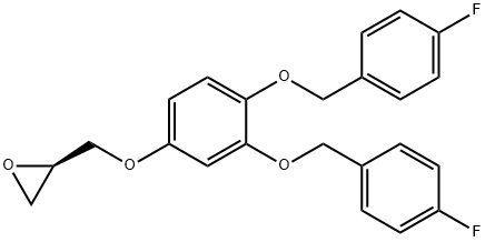 Oxirane, 2-[[3,4-bis[(4-fluorophenyl)methoxy]phenoxy]methyl]-, (2R)- Structural