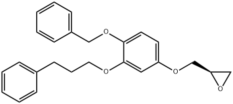Oxirane, 2-[[4-(phenylmethoxy)-3-(3-phenylpropoxy)phenoxy]methyl]-, (2R)- Structural