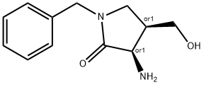 rel-(3R,4R)-3-Amino-4-(hydroxymethyl)-1-(phenylmethyl)-2-pyrrolidinone Structural