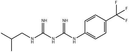 Guanidine, N-[imino[(2-methylpropyl)amino]methyl]-N'-[4-(trifluoromethyl)phenyl]- Structural