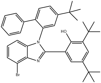 Phenol, 2-[4-bromo-1-[4-(1,1-dimethylethyl)[1,1'-biphenyl]-2-yl]-1H-benzimidazol-2-yl]-4,6-bis(1,1-dimethylethyl)- Structural
