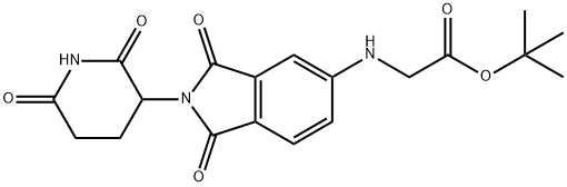Glycine, N-[2-(2,6-dioxo-3-piperidinyl)-2,3-dihydro-1,3-dioxo-1H-isoindol-5-yl]-, 1,1-dimethylethyl ester Structural