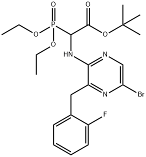 Glycine, N-[5-bromo-3-[(2-fluorophenyl)methyl]-2-pyrazinyl]-2-(diethoxyphosphinyl)-, 1,1-dimethylethyl ester Structural