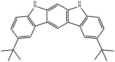 Indolo[2,3-b]carbazole, 2,10-bis(1,1-dimethylethyl)-5,7-dihydro- Structural