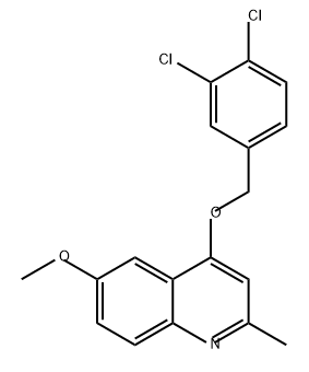 Quinoline, 4-[(3,4-dichlorophenyl)methoxy]-6-methoxy-2-methyl- Structural