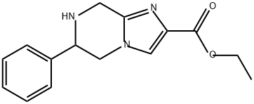 Imidazo[1,2-a]pyrazine-2-carboxylic acid, 5,6,7,8-tetrahydro-6-phenyl-, ethyl ester Structural