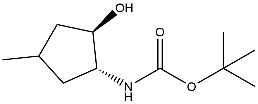 rel-1,1-Dimethylethyl N-[(1R,2R)-2-hydroxy-4-methylcyclopentyl]carbamate Structural