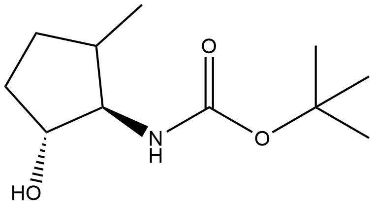 rel-1,1-Dimethylethyl N-[(1R,2R)-2-hydroxy-5-methylcyclopentyl]carbamate Structural
