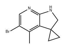 Spiro[cyclopropane-1,3'-[3H]pyrrolo[2,3-b]pyridine], 5'-bromo-1',2'-dihydro-4'-methyl- Structural