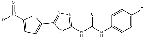 Thiourea, N-(4-fluorophenyl)-N'-[5-(5-nitro-2-furanyl)-1,3,4-thiadiazol-2-yl]- Structural