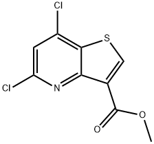 Thieno[3,2-b]pyridine-3-carboxylic acid, 5,7-dichloro-, methyl ester Structural
