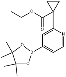 ethyl 1-(4-(4,4,5,5-tetramethyl-1,3,2-dioxaborolan-2-yl)pyridin-2-yl)cyclopropane-1-carboxylate Structural