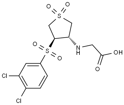 Glycine, N-[(3R,4S)-4-[(3,4-dichlorophenyl)sulfonyl]tetrahydro-1,1-dioxido-3-thienyl]-, rel- Structural