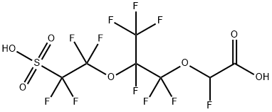 Acetic acid, 2-fluoro-2-[1,1,2,3,3,3-hexafluoro-2-(1,1,2,2-tetrafluoro-2-sulfoethoxy)propoxy]- Structural
