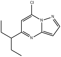 Pyrazolo[1,5-a]pyrimidine, 7-chloro-5-(1-ethylpropyl)- Structural